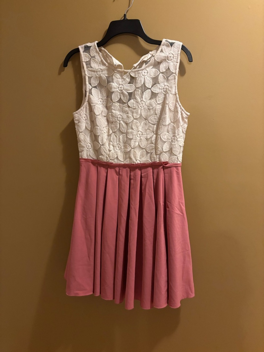 ⭐️⭐️Altard State Floral Lace Bodice Pink Skater Dress